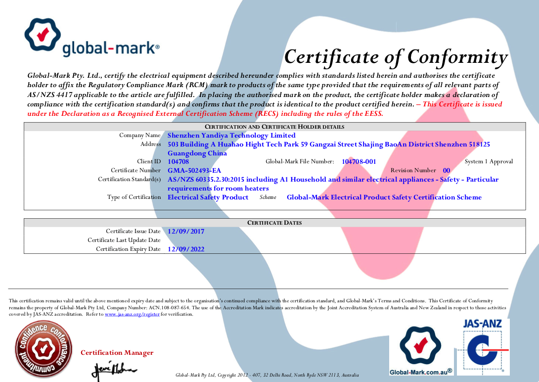 SAA Certification